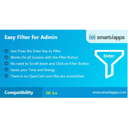 Admin Easy Filter [Filter using Enter Key]